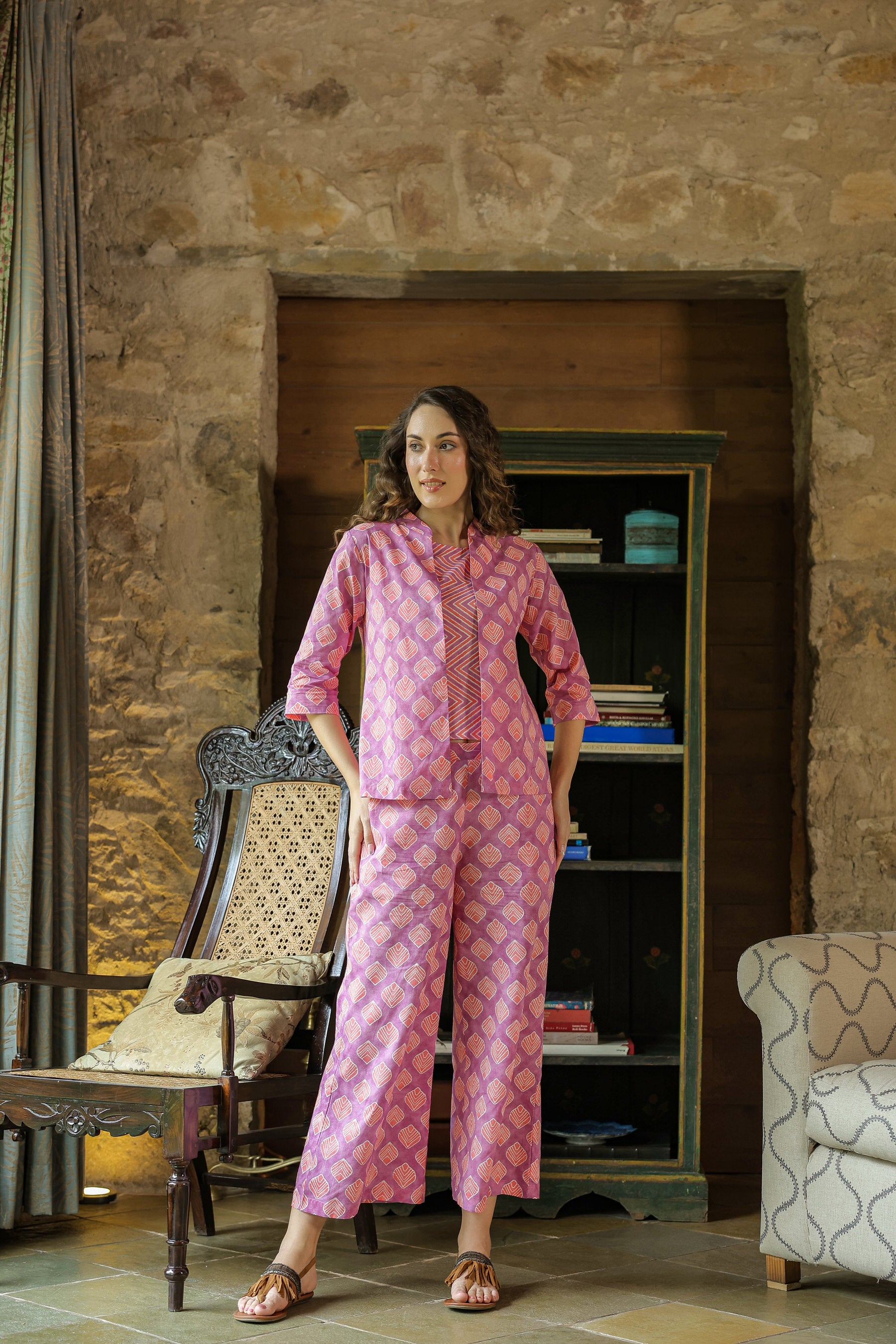 Mimosa Delight Three Piece Cotton Set