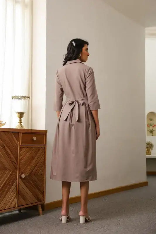 Muted Savanna Safari Cotton Flex Dress