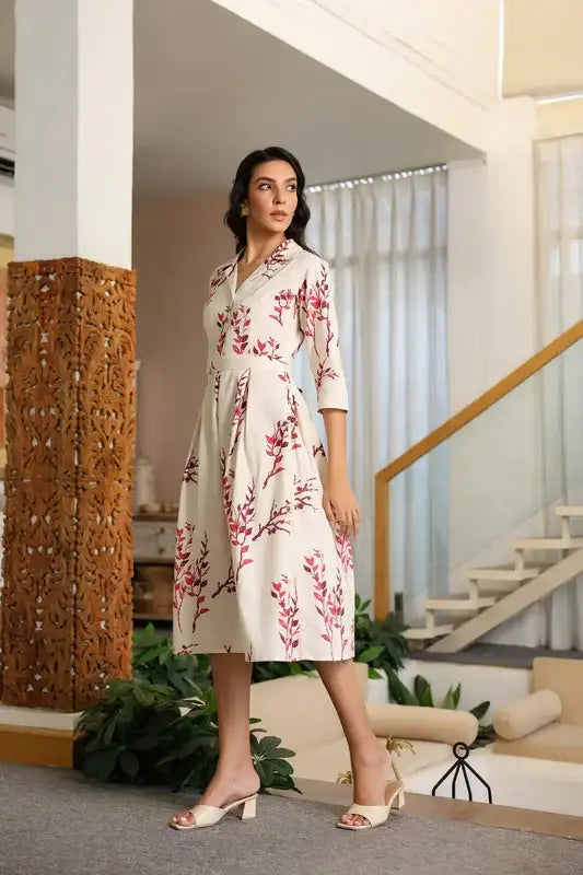 Ivory Ember Savanna Safari Cotton Flex Dress