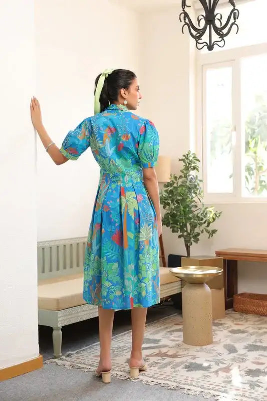 Jungle Symphony Vintage Cotton Dress