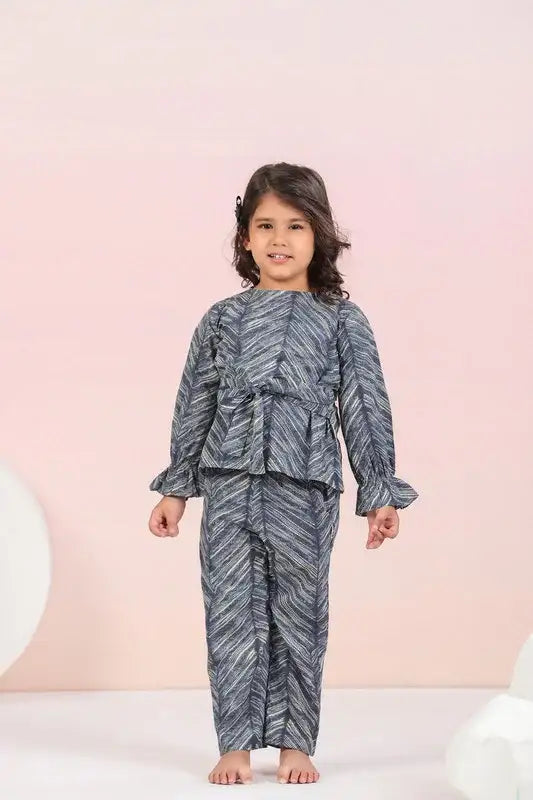 Azure Harmony Cotton Co-ord Set