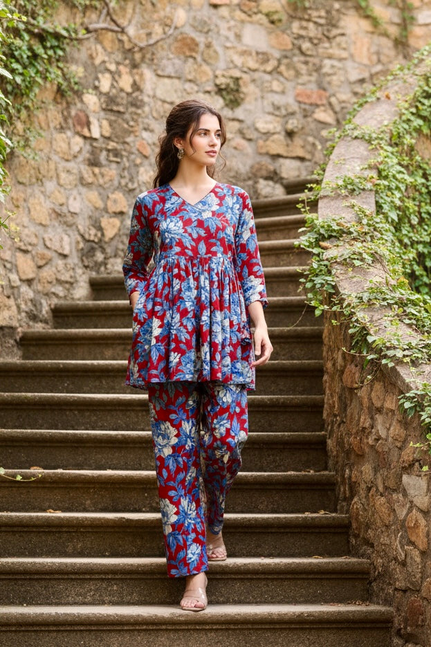 Primaire Papillon Russian Silk Co-ord Set