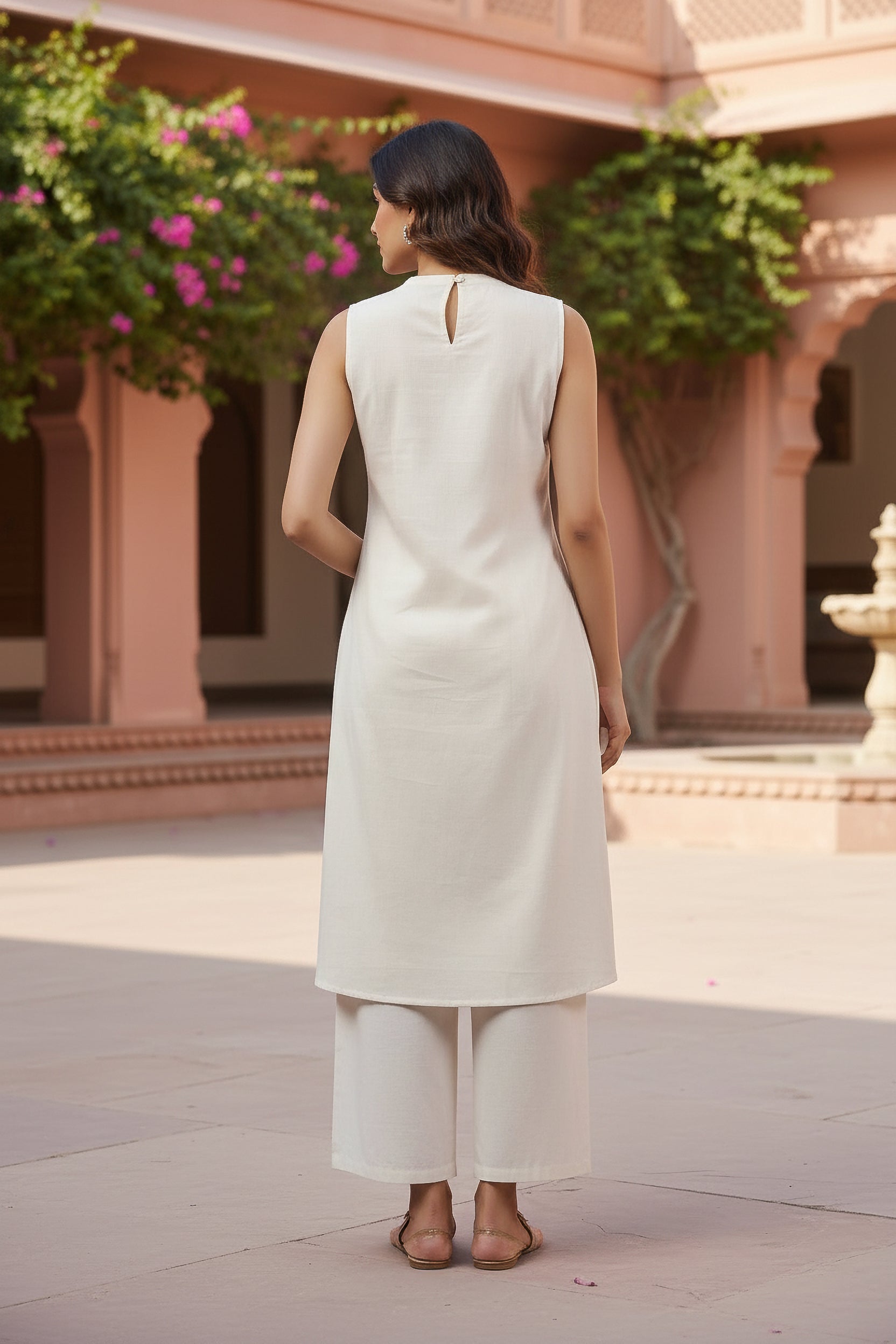 Off-White Artline Embroidery Cotton Flex Co-ord Set