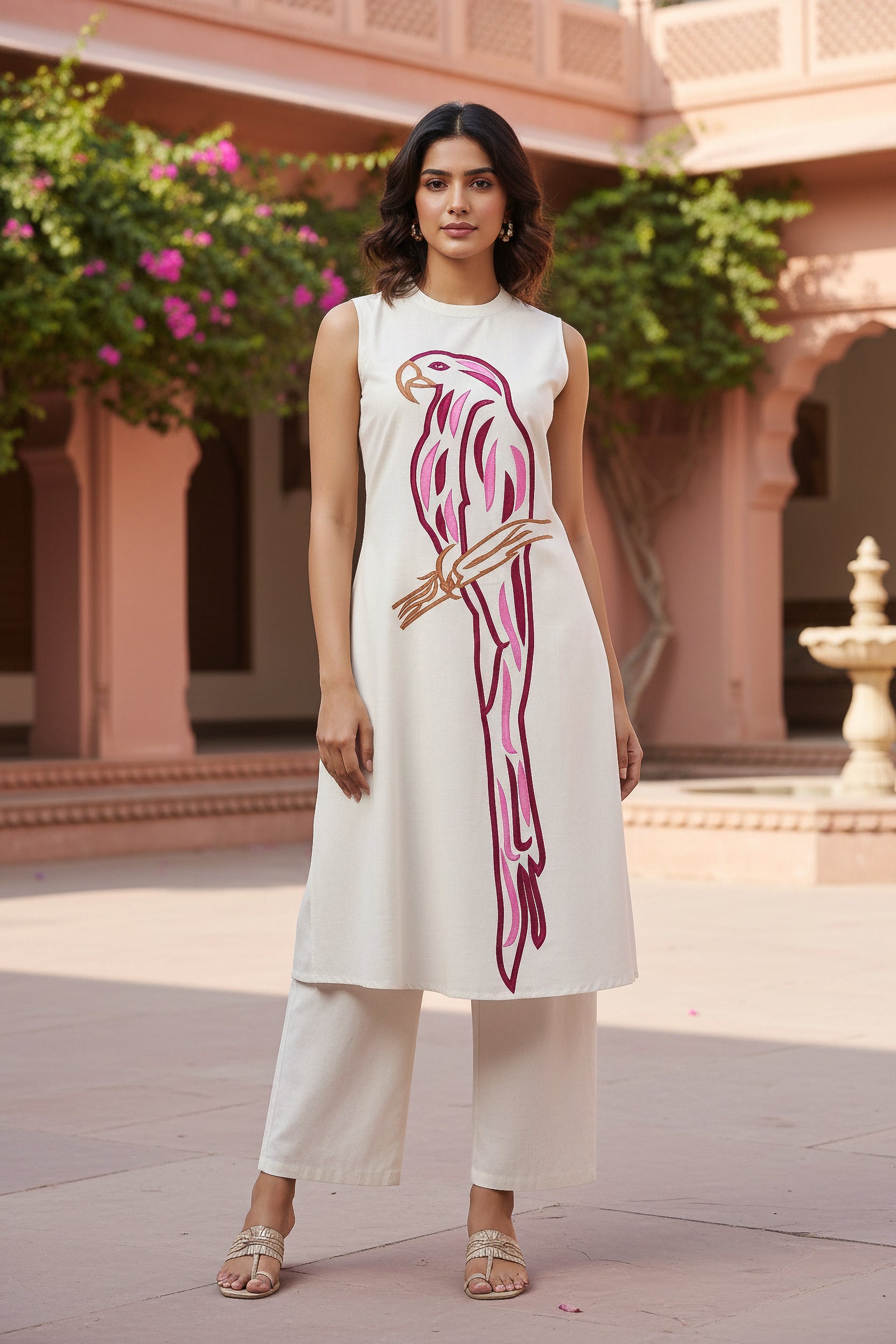 Off-White Artline Embroidery Cotton Flex Co-ord Set