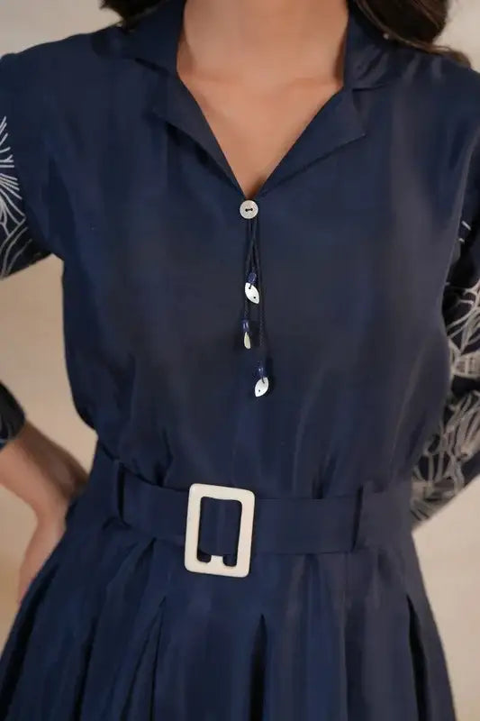 Moonlit Bloom Russian Silk Dress