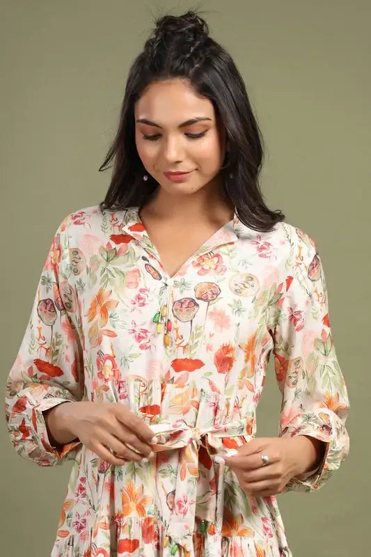 Blossom Breeze Russian Silk Dress