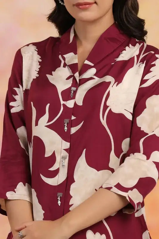 Berry Blossom Luxe Russian Silk Top