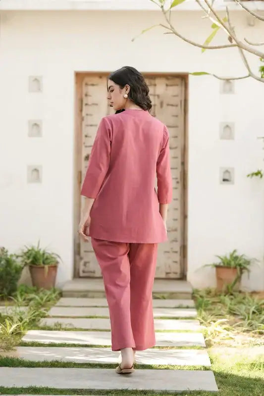 Rosette Grace Embroidered Cotton Flex Co-ord Set