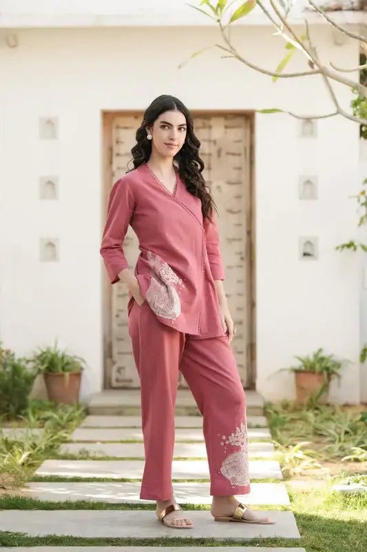 Rosette Grace Embroidered Cotton Flex Co-ord Set