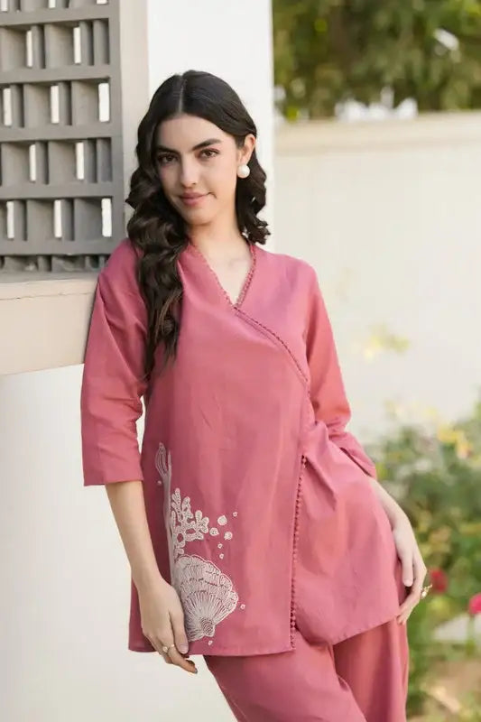 Rosette Grace Embroidered Cotton Flex Co-ord Set