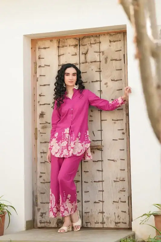 Pink Blush Petal Cotton Co-ord Set