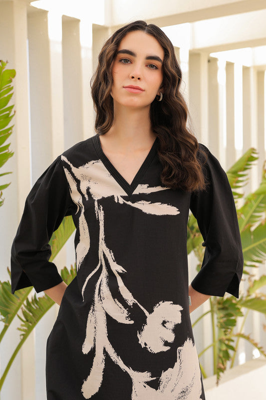 Ink Black Flora Cotton Co-ord Set