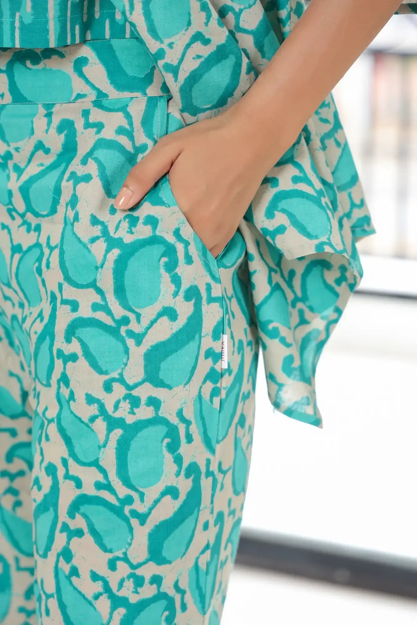 Blue Paradise Three Piece Cotton Co-ord Set