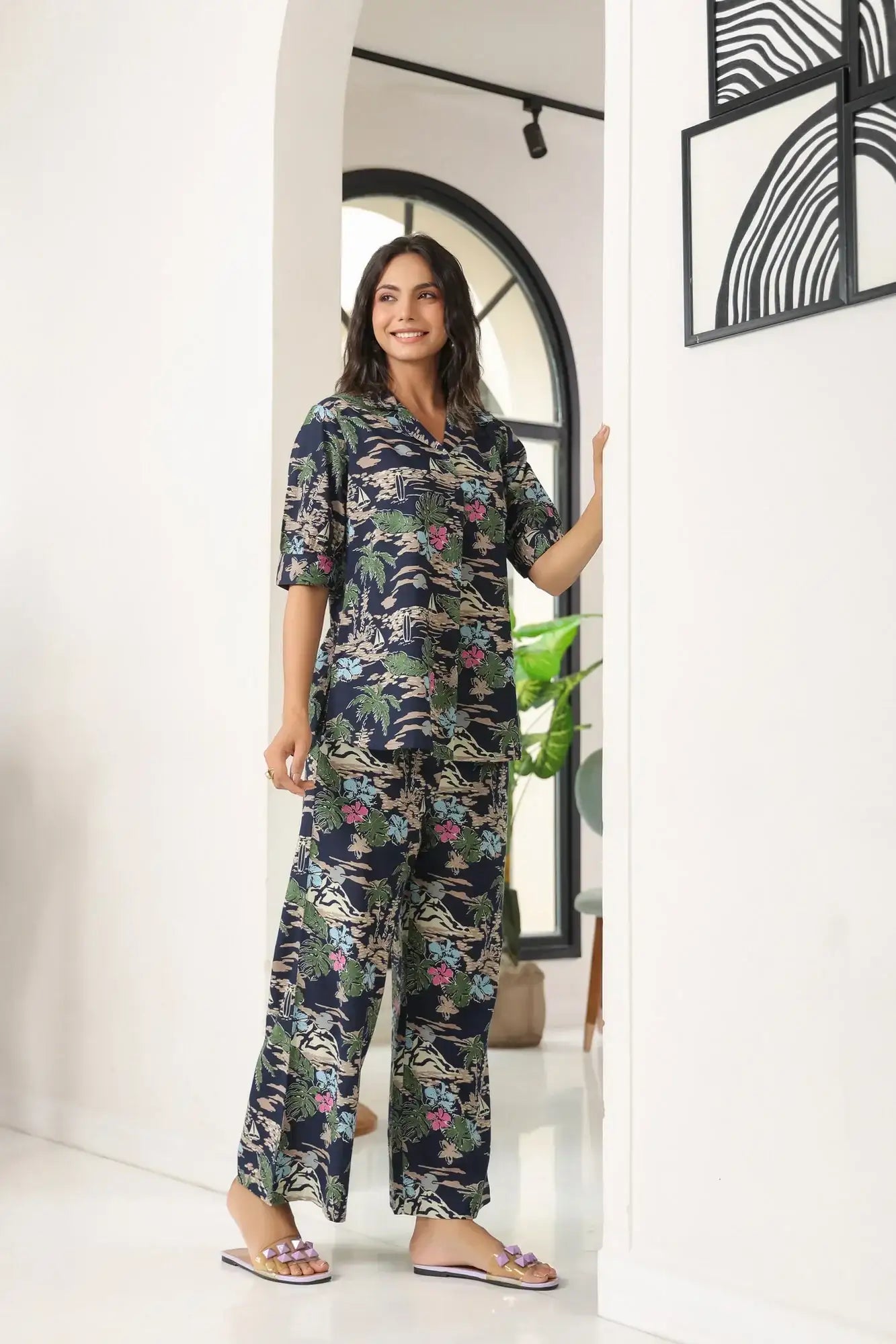 Dawn Vista Blue Cotton Co-ord Set