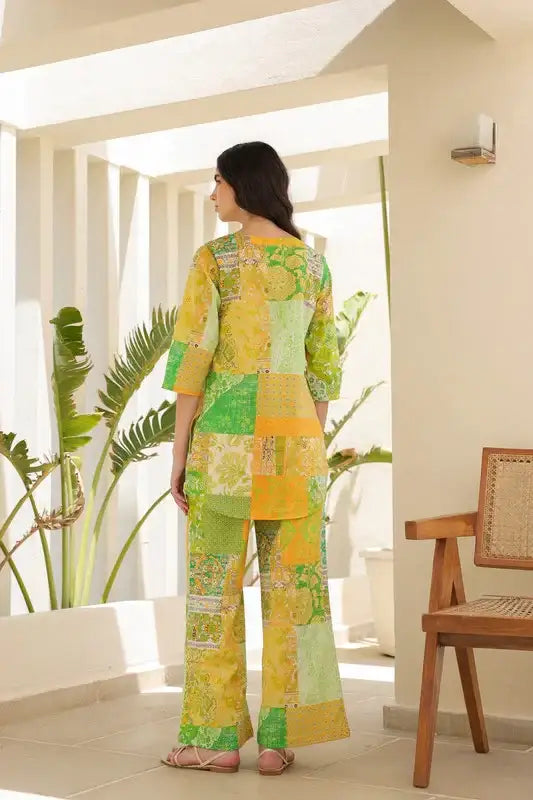 Lemon Dusk Cotton Co-ord Set