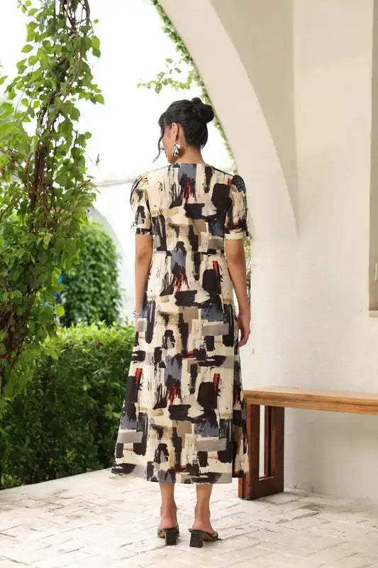 Abstract Muse Cotton Dress
