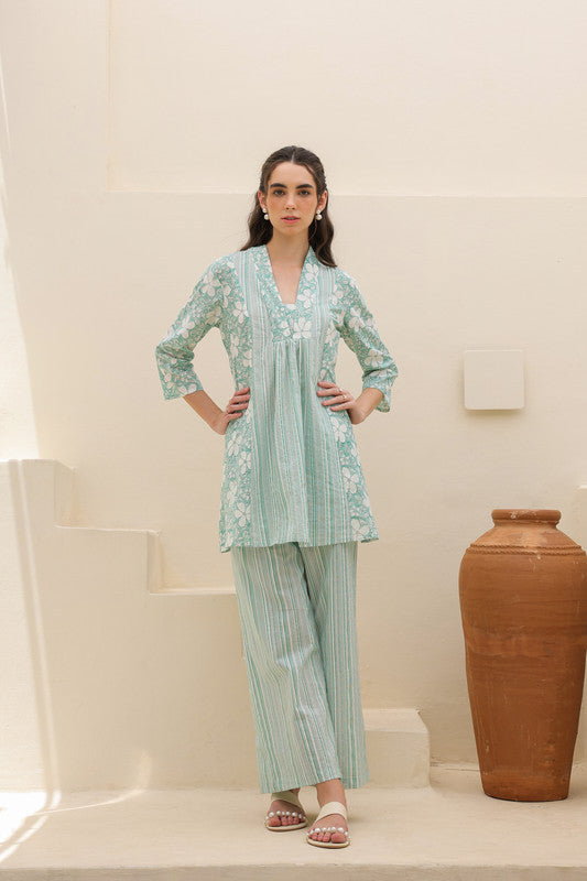Ocean Haze Cotton Co-ord Set