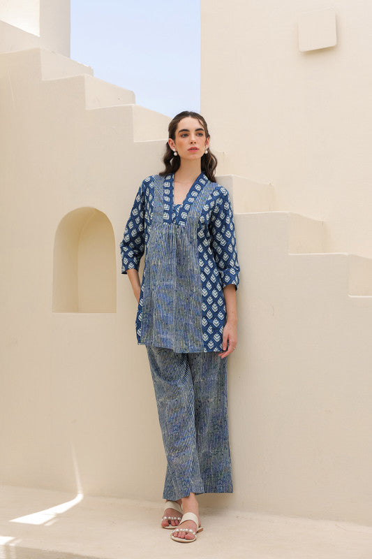 Sailing Blue Cotton Co-ord Set