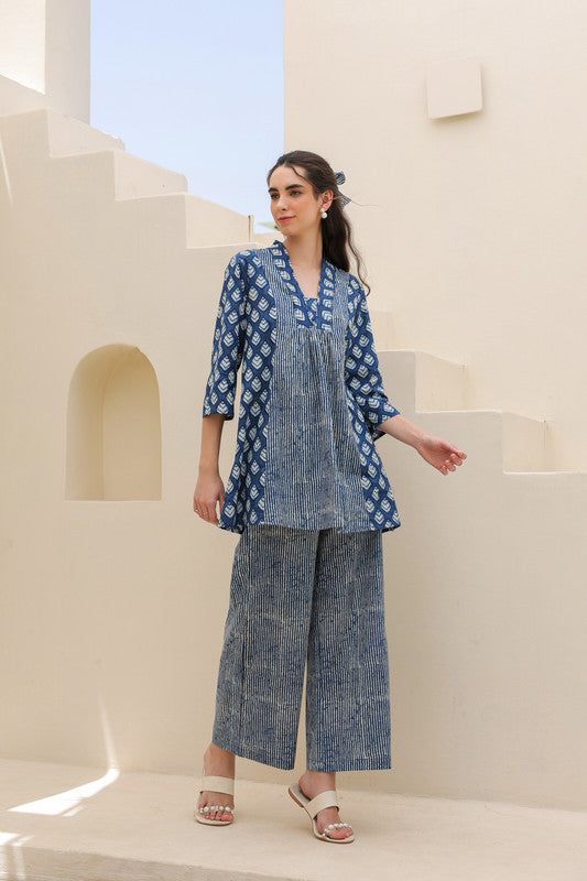 Sailing Blue Cotton Co-ord Set
