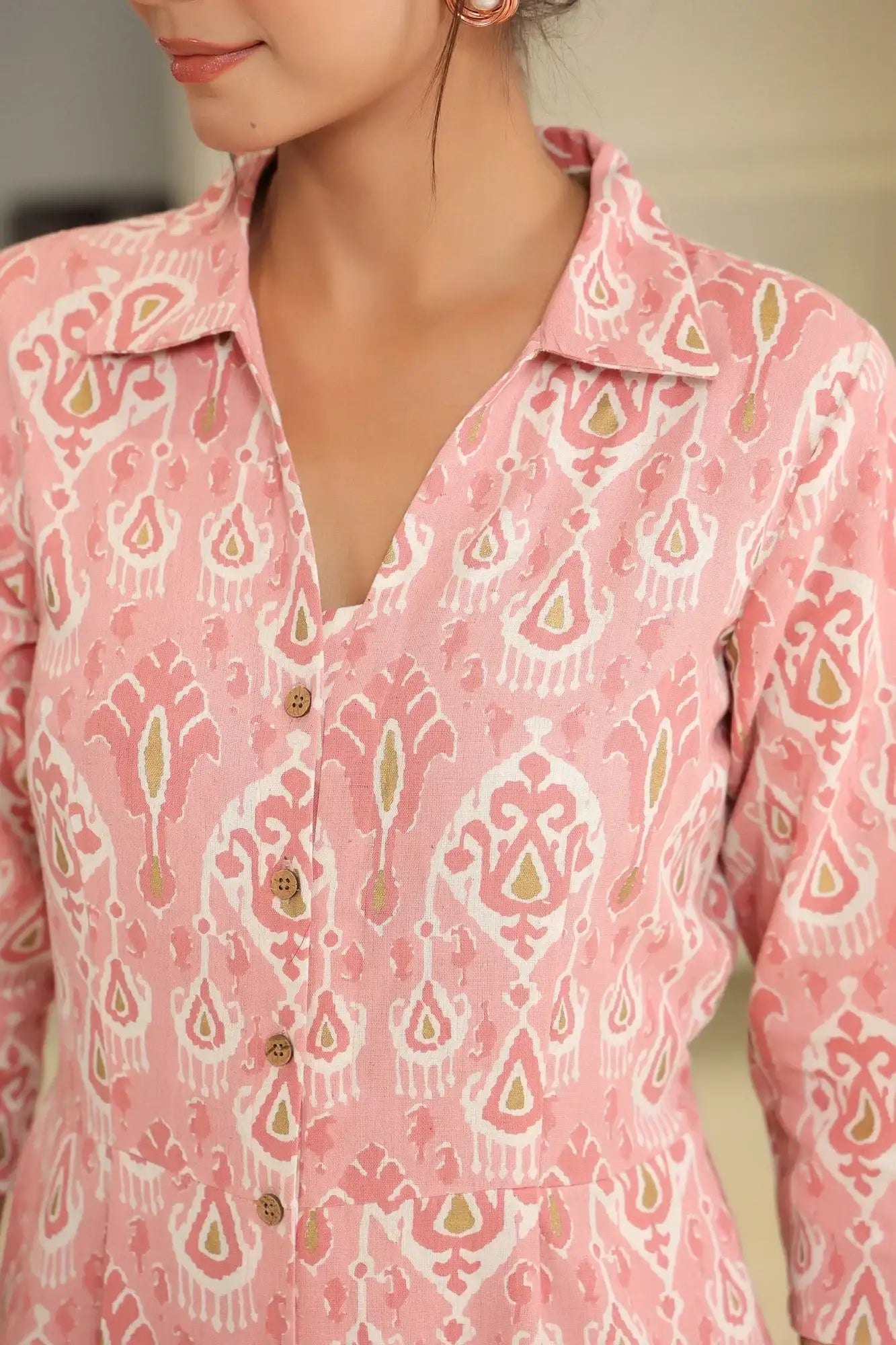 Nexus Pastel Pink Cotton Flex Jumpsuit