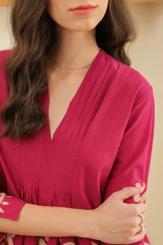 Rosé Tropical Mist Cotton Co-ord Set