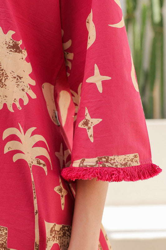 Pink Tropical Mist Cotton Co-ord Set
