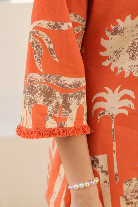Sun-Kissed Tropical Mist Cotton Co-ord Set