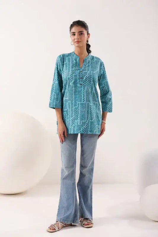 Everyday Ethnic Ensemble Turquoise CottonTop