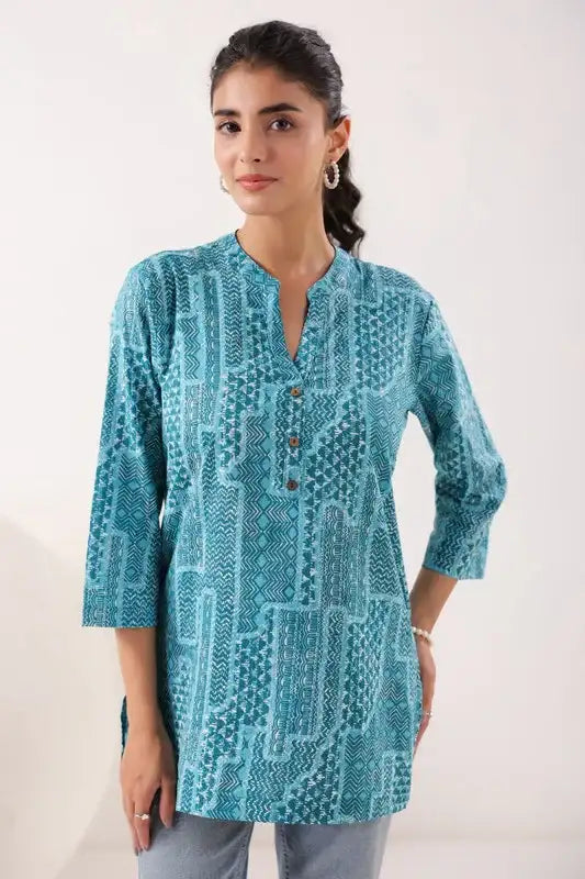 Everyday Ethnic Ensemble Turquoise CottonTop