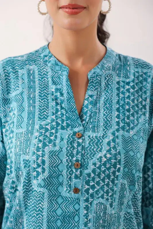 Everyday Ethnic Ensemble Turquoise CottonTop