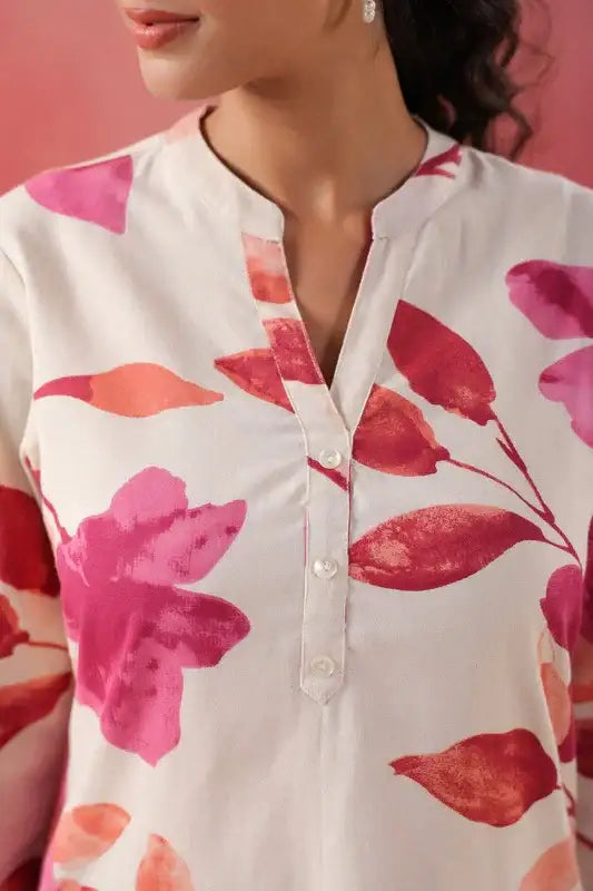 Blush Bloom Pink Cotton Flex Top