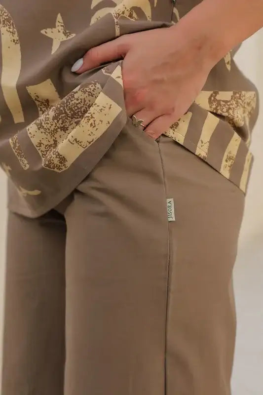 Sand Tropical Mist Cotton Co-ord Set