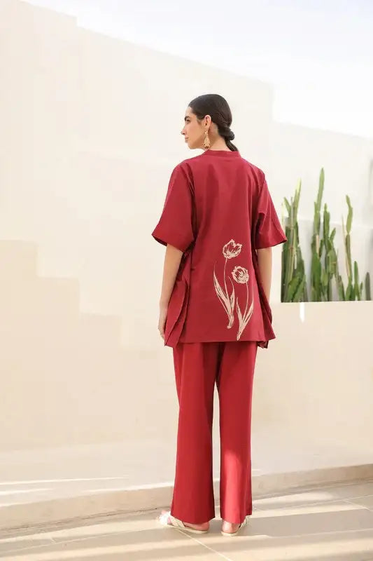 Blushing Tulip Cotton Co-ord Set