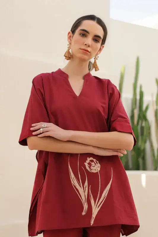 Blushing Tulip Cotton Co-ord Set