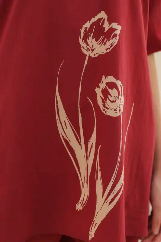 Blushing Tulip Cotton Co-ord Set