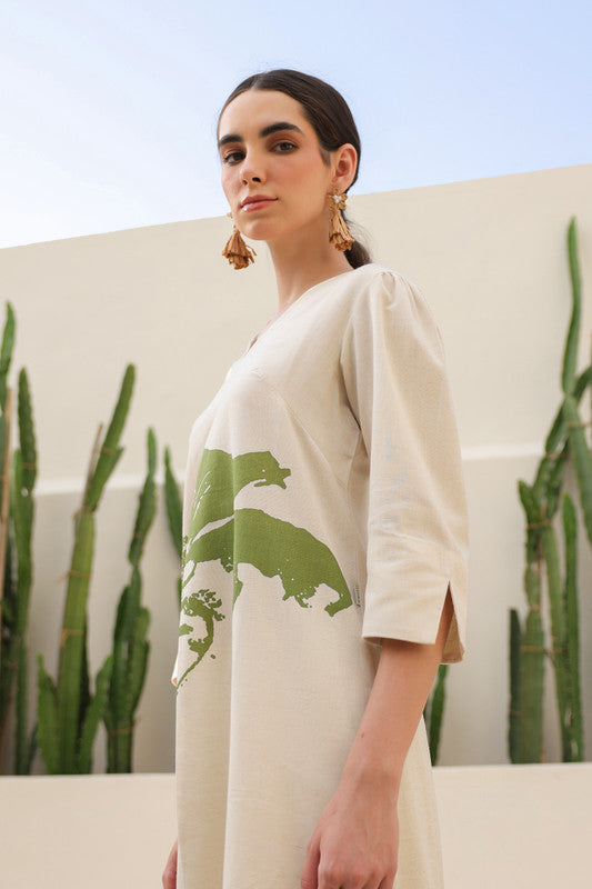 Floral Moss Cream Cotton Co-ord Set