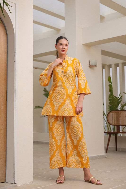 Tuscan Sun Yellow Cotton Co-ord Set