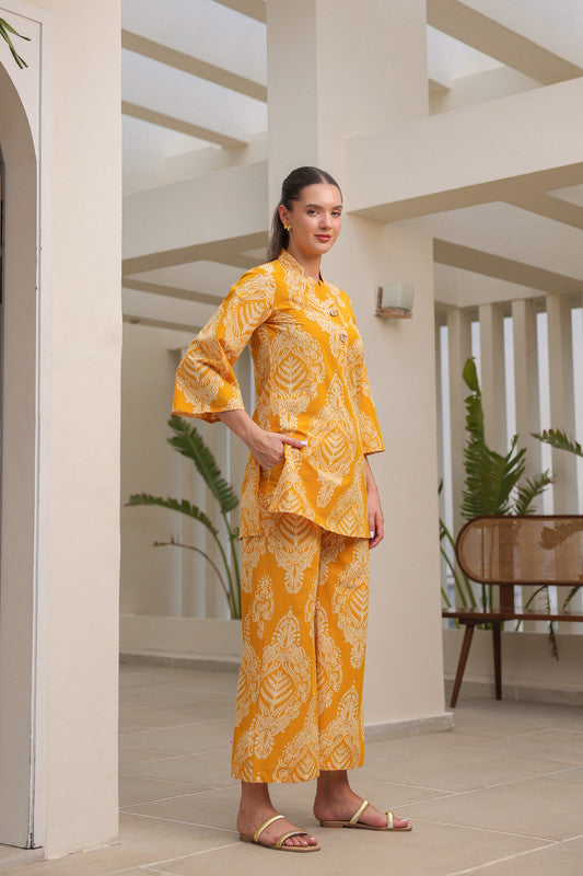 Tuscan Sun Yellow Cotton Co-ord Set