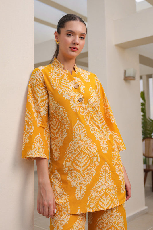 Tuscan Sun Yellow Cotton Co-ord Set