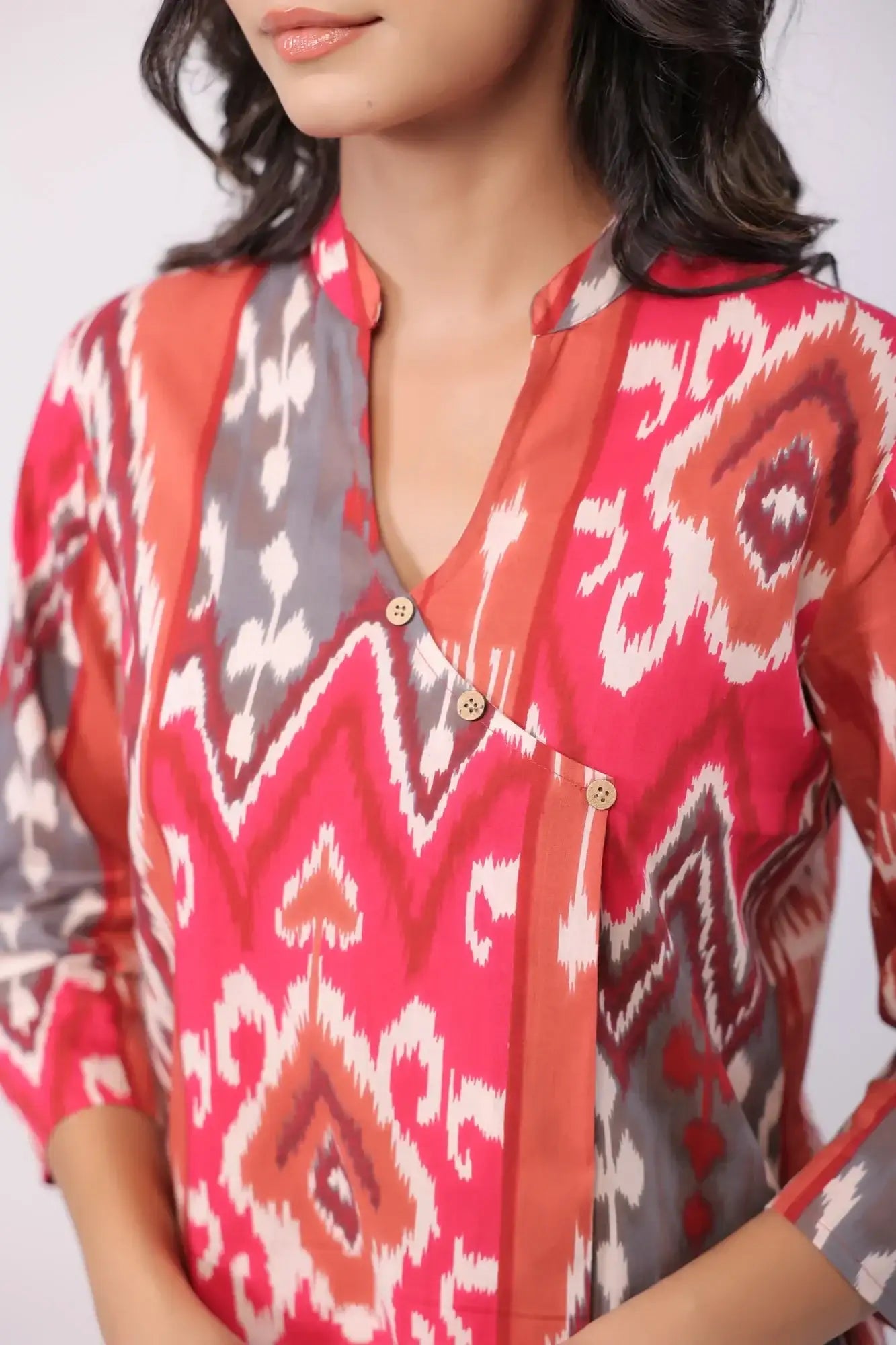 Rich Ikat Multicoloured Cotton Co-ord Set