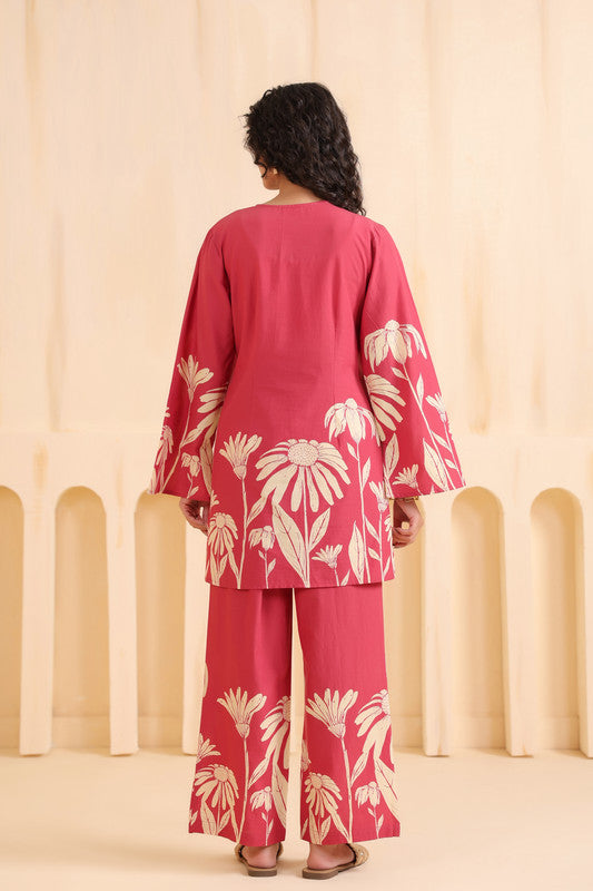 Crimson Royale Cotton Co-ord Set