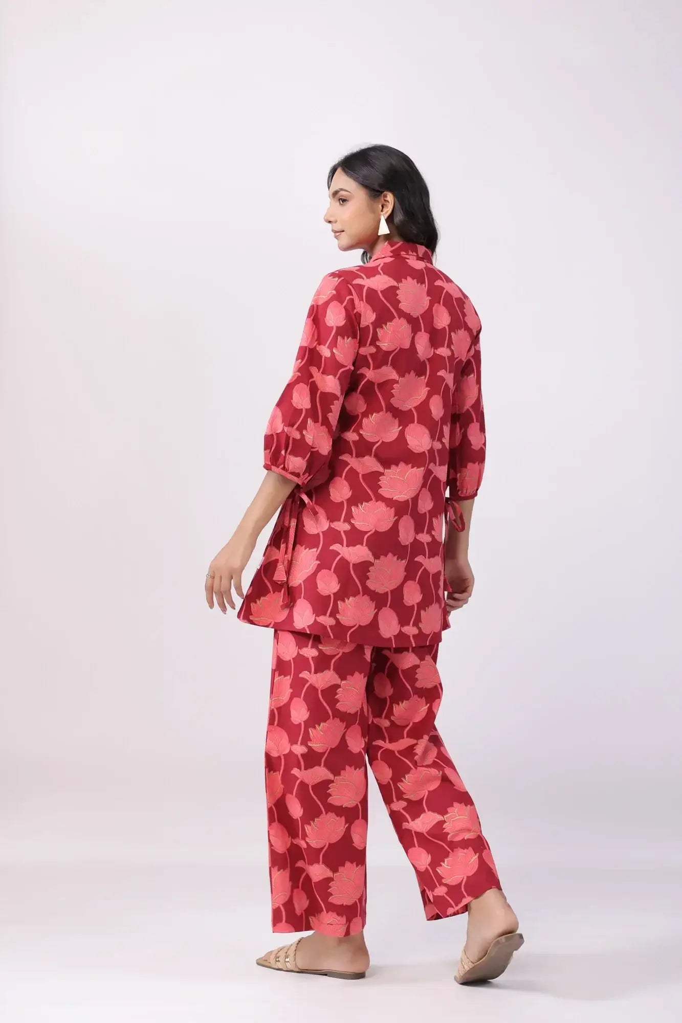 Magenta Finesse Cotton Flex Co-ord Set