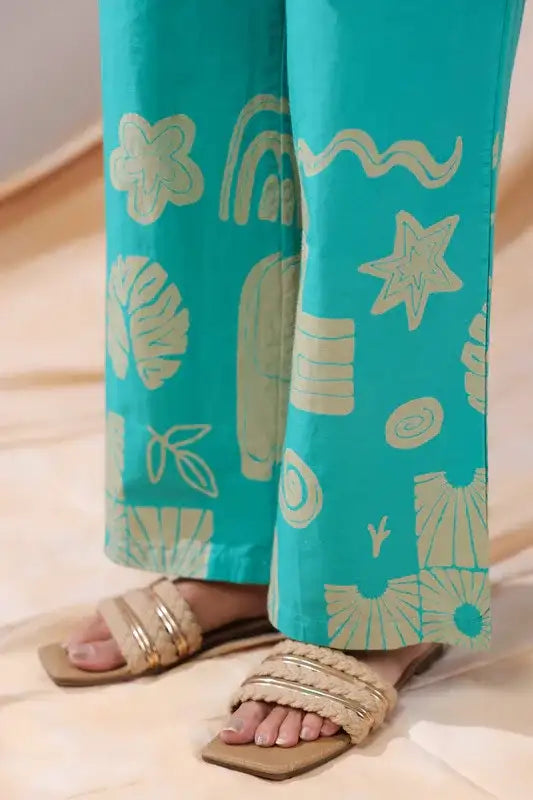 Aqua Rhythm Cotton Co-ord Set