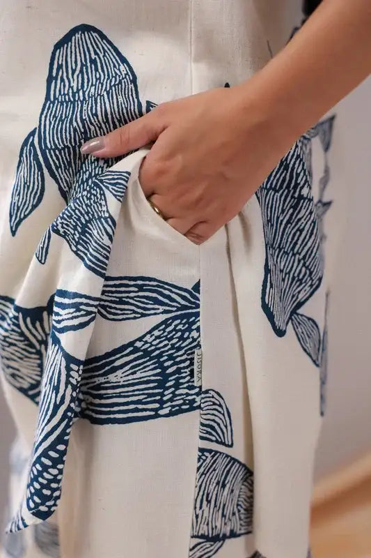Ivory Koi Cotton Flex Co-ord Set