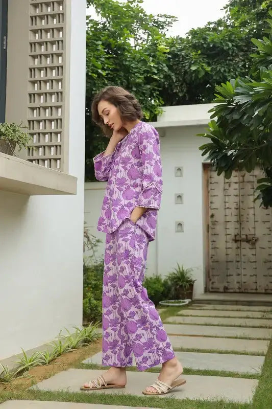 Lilac Serenity Cotton Co-ord Set