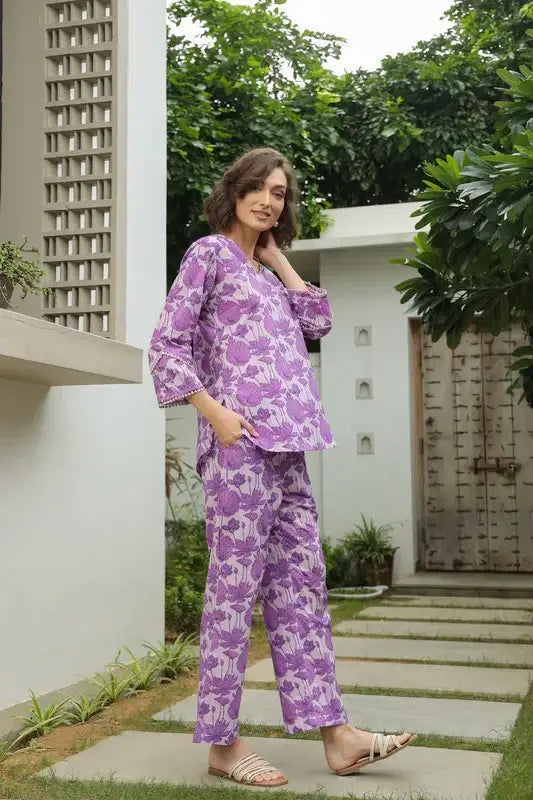 Lilac Serenity Cotton Co-ord Set
