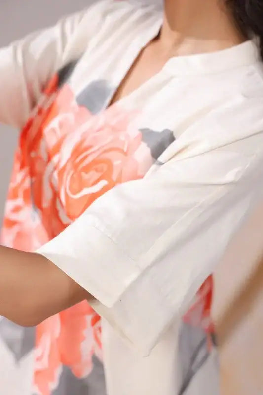 Coral Rose Cotton Flex Co-ord Set