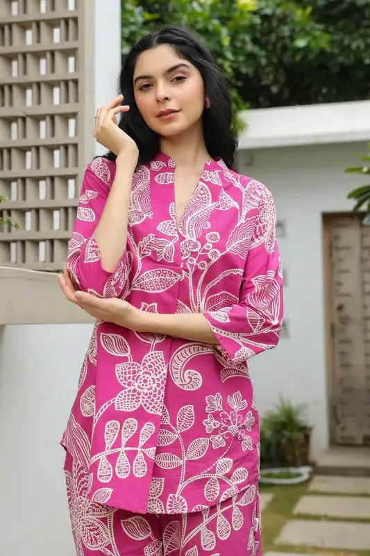 Rosy Lineage Cotton Co-ord Set