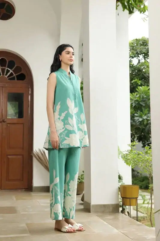Coral Reef Floral Cotton Co-ord Set