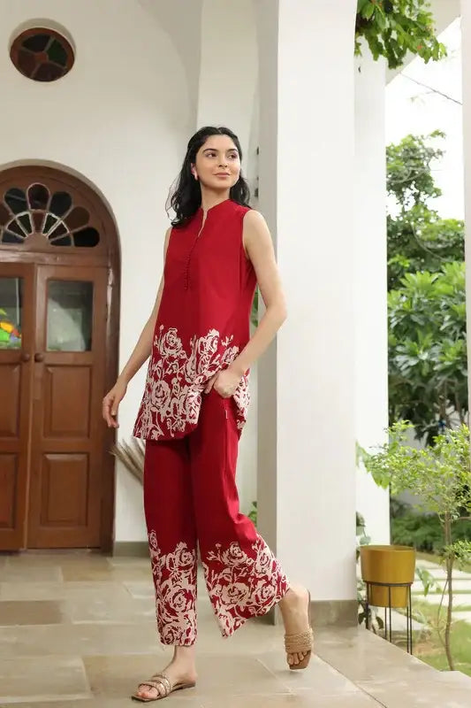 Roseate Bliss Cotton Co-ord Set